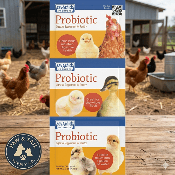 Save-A-Chick Products Probiotic Poultry Digestive Supplement 3- 0.17 oz. Pack