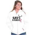 thumbnail image 1 of Save A Rack Antler Breast Cancer Pink Zip Hoodie Sweatshirt Women Brisco Brands S, 1 of 6