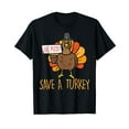 thumbnail image 1 of Save A Turkey Eat Pizza Funny Thanksgiving Men Women Kids T-Shirt, 1 of 5