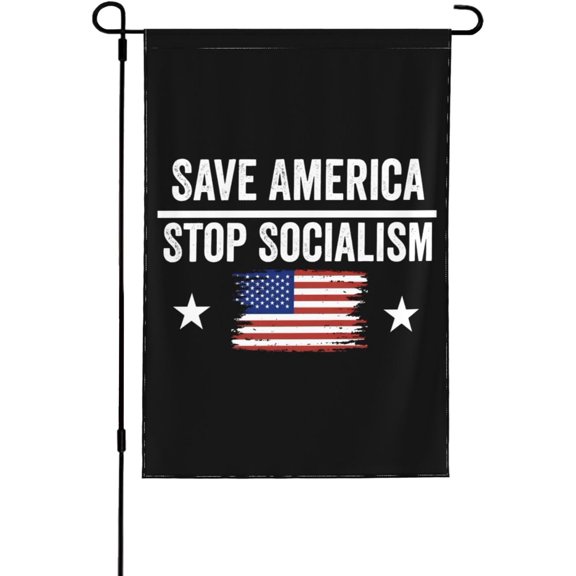 Save-America Stop-Socialism Garden Flag 28x40in Yard Flags Banner F14