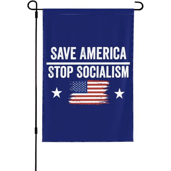 Save-America Stop-Socialism Garden Flag 28x40in Yard Flags Banner F17