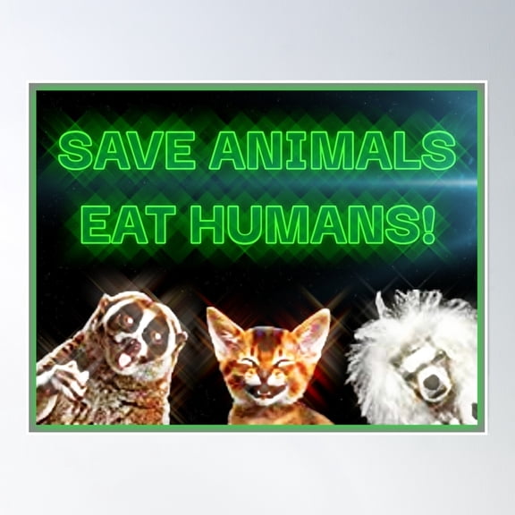 Save Animals Poster Wall Art, Modern Wall Decor, 12x18 UNFRAMED