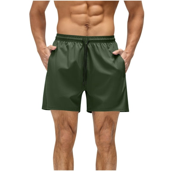 Save On Athletic Shorts for Mens Summer Lace-Up Elastic Waist Y2K Streetwear 5" Hybrid Quick Dry Beach Shorts Light Breathable Sweatpants Hiking Outdoor Track Sweatpant with Pockets