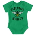 thumbnail image 1 of Save Bees Essential Workers Earth Day Romper Boys or Girls Infant Baby Brisco Brands NB, 1 of 6