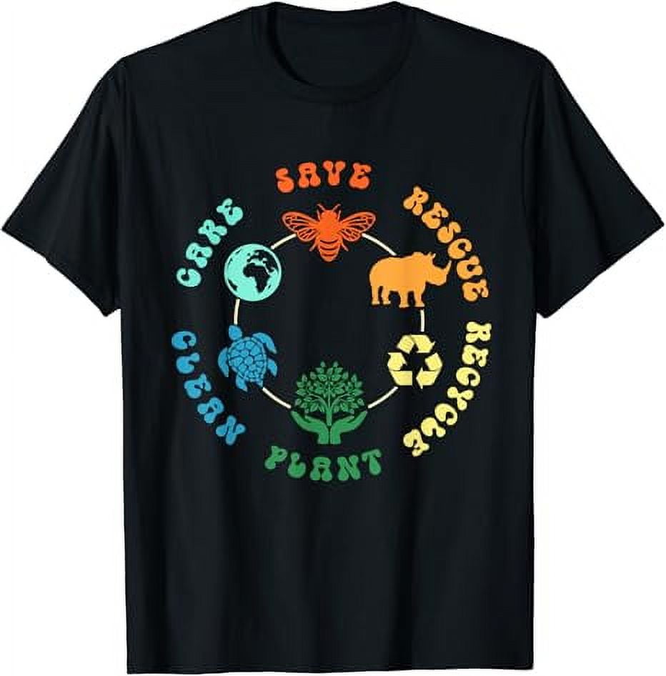 Save Bees Rescue Animals Recycle Plastic Earth Day 2024 TShirt