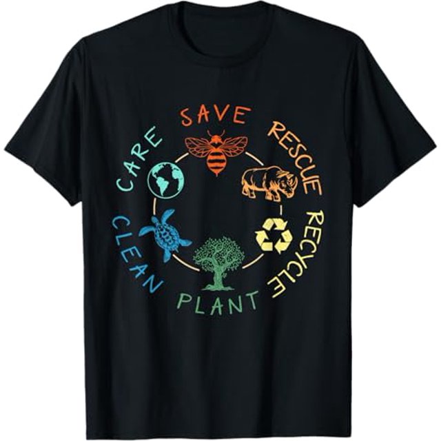 Save Bees Rescue Animals Recycle Plastic Earth Day 2024 TShirt