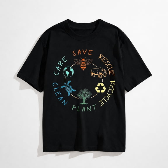 Save Bees Rescue Animals Recycle Plastic Earth Day T-Shirt