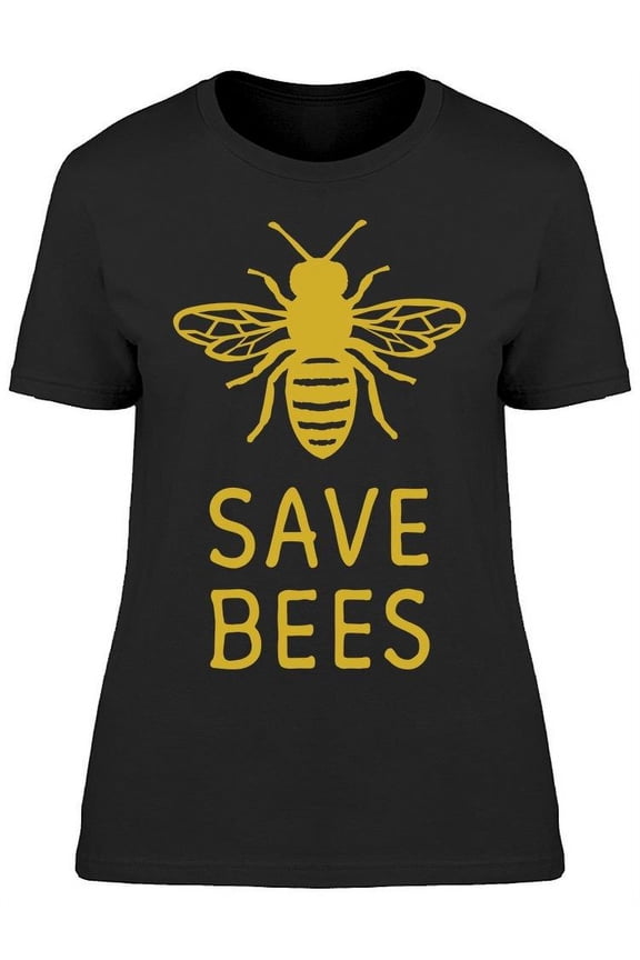Save Bees, With Wasp T-Shirt Women -Image by Shutterstock, Female Medium