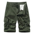 thumbnail image 1 of Save Big HOOMEUMY Men's Summer Cargo Shorts Multi-Pocket Bermuda Beach Shorts Straight Fit Work Shorts Army Green 8, 1 of 3