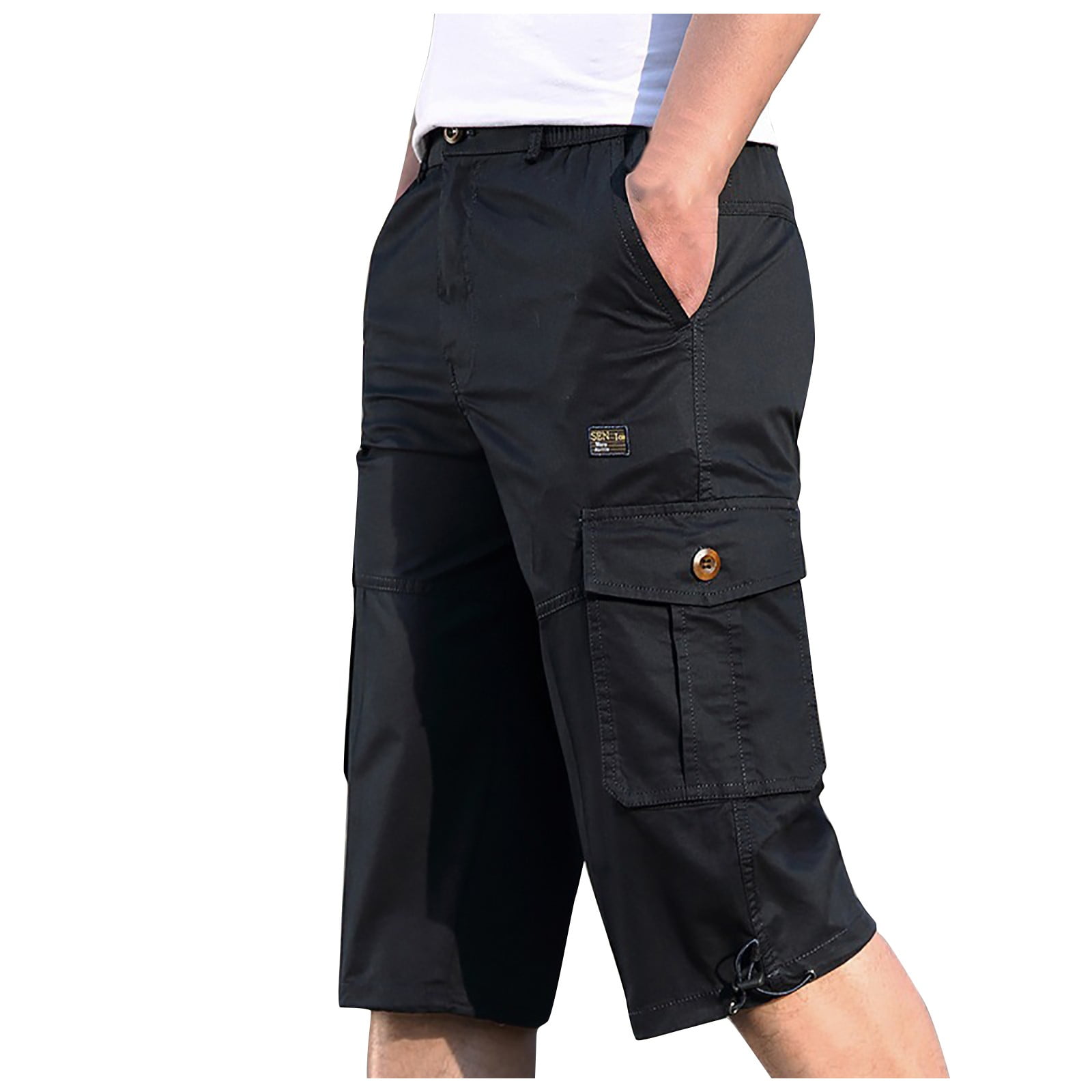 Save Big HOOMEUMY Men's Summer Cargo Shorts Multi-Pocket Capri Pants ...