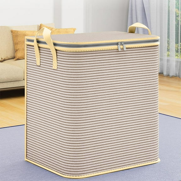 Heavy Duty Large Storage Bags with Reinforced Handles, Transparent Tote Bag for Clothes, Thickened Double Zipper, Space-Saving Storage for Travel and Home Use