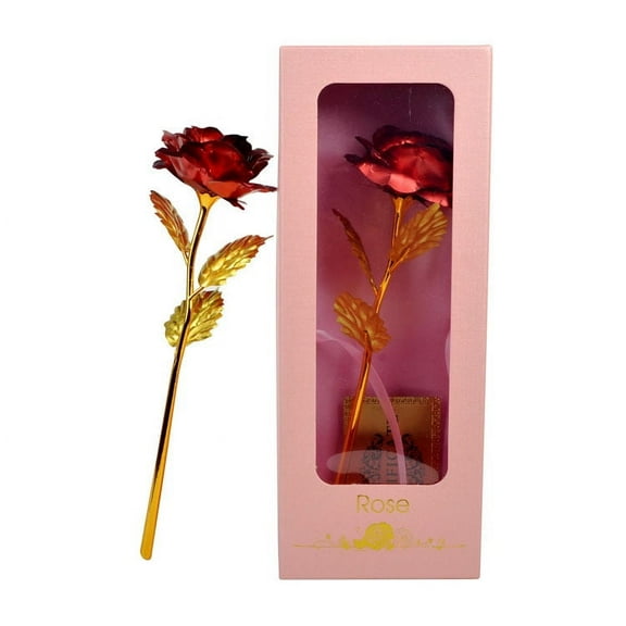 Save Big Matoen Artificial Flowers Gold Foil Rose Gift Realistic Roses Long Stem for Home Wedding Decoration Party Anniversary Gift