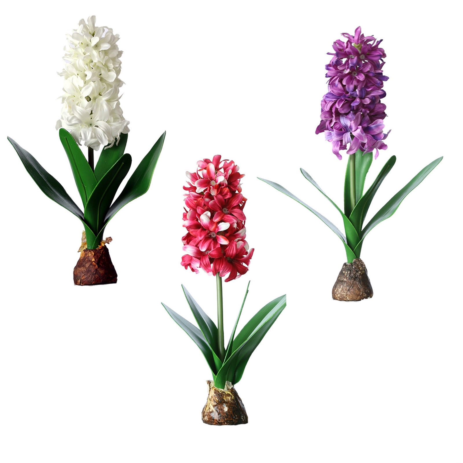 Save Big Matoen Artificial Flowers Hyacinths, Bouquet Leaves with Bulbs