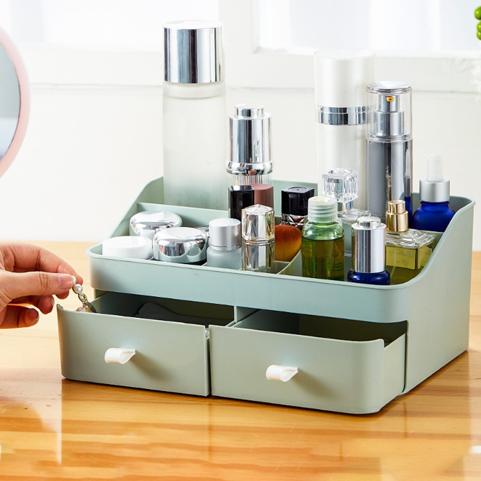 Save Big Motoen Desk Organizer with Drawers, for Office Supplies, Tabletop Storage, Makeup