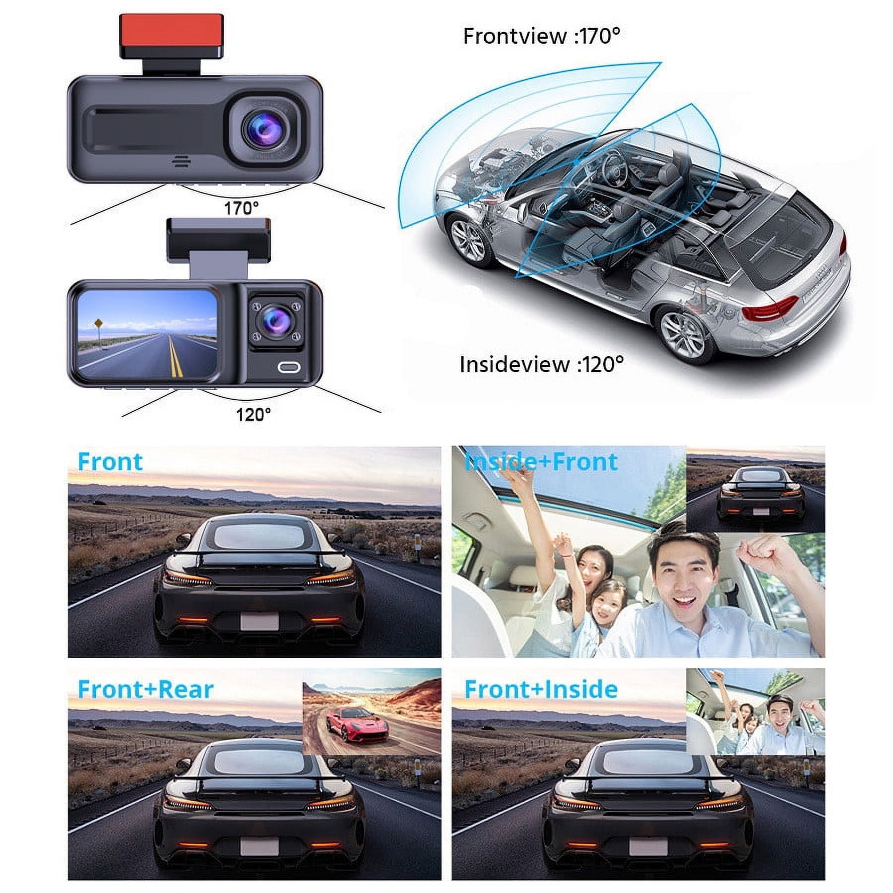Save Big Now, ThreeLens Dash Cam, HighDefinition 1080P with RealTime