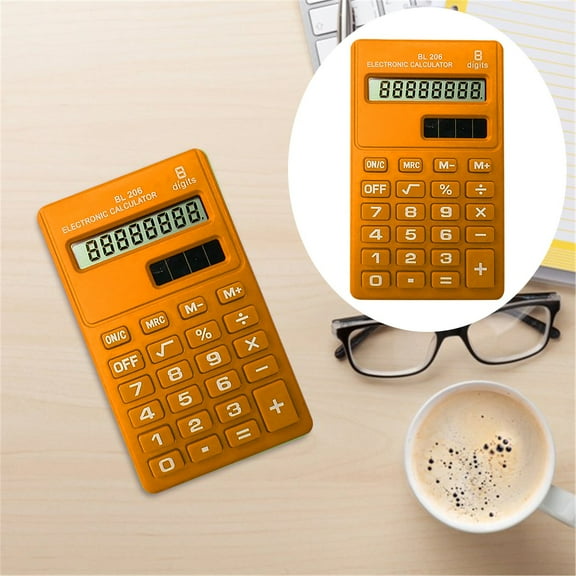 Save Big Office&Stationery Under $10 Standard Calculator Mini Digital Desktop Calculator 8 Bit LCD Displays Smart Calculator Pocket Sized Basic Calculator For Home School Calculator