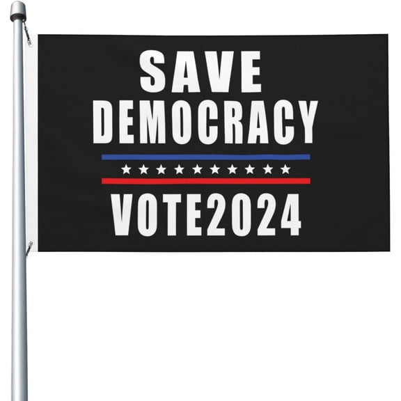 Save Defend Our Democracy Vote Election Campaign Flag 3x5 Ft Outdoor Garden Flags Party Banner With 2 Grommets, Black