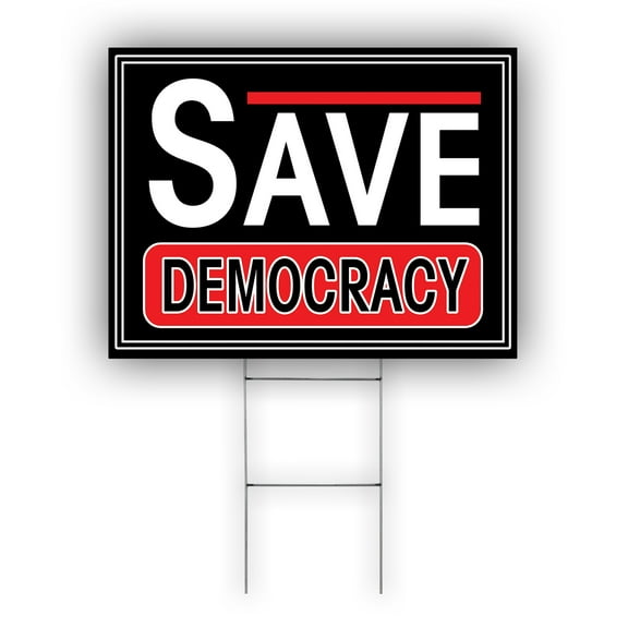 Save Democracy 2024 kamala Vote for President Coroplast Yard Sign (12x18) Single-Sided