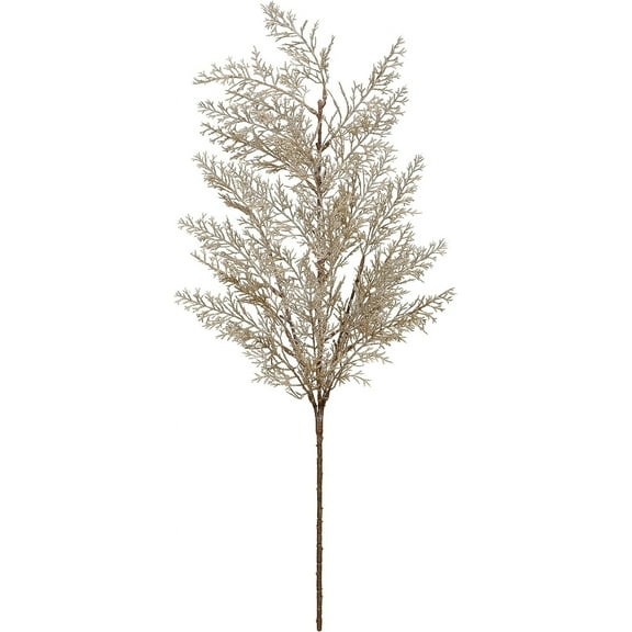 Save Dollar Stores Christmas Decoration Iced Spray Brown Cedar Pick , 28.5 inch