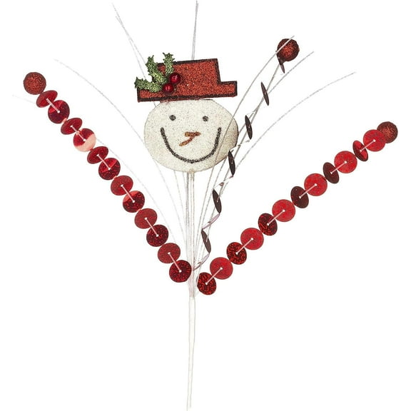 Save Dollar Stores Christmas Pick with Snowman, 12 Inc for Christmas Decor and Crafts
