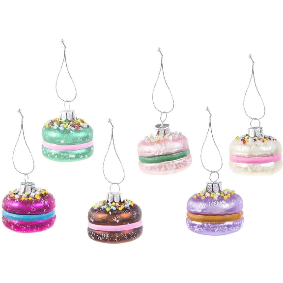 Save Dollar Stores Glass Macaroon Ornament/Mixer Glass Christmas Ornament