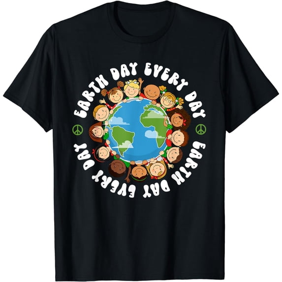 Save Earth Day Children Around World Women Girls T-Shirt