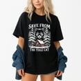 thumbnail image 1 of Save From The Yule Cat T-Shirt – Christmas Mythology Theme – Holiday Family Wear, 1 of 6