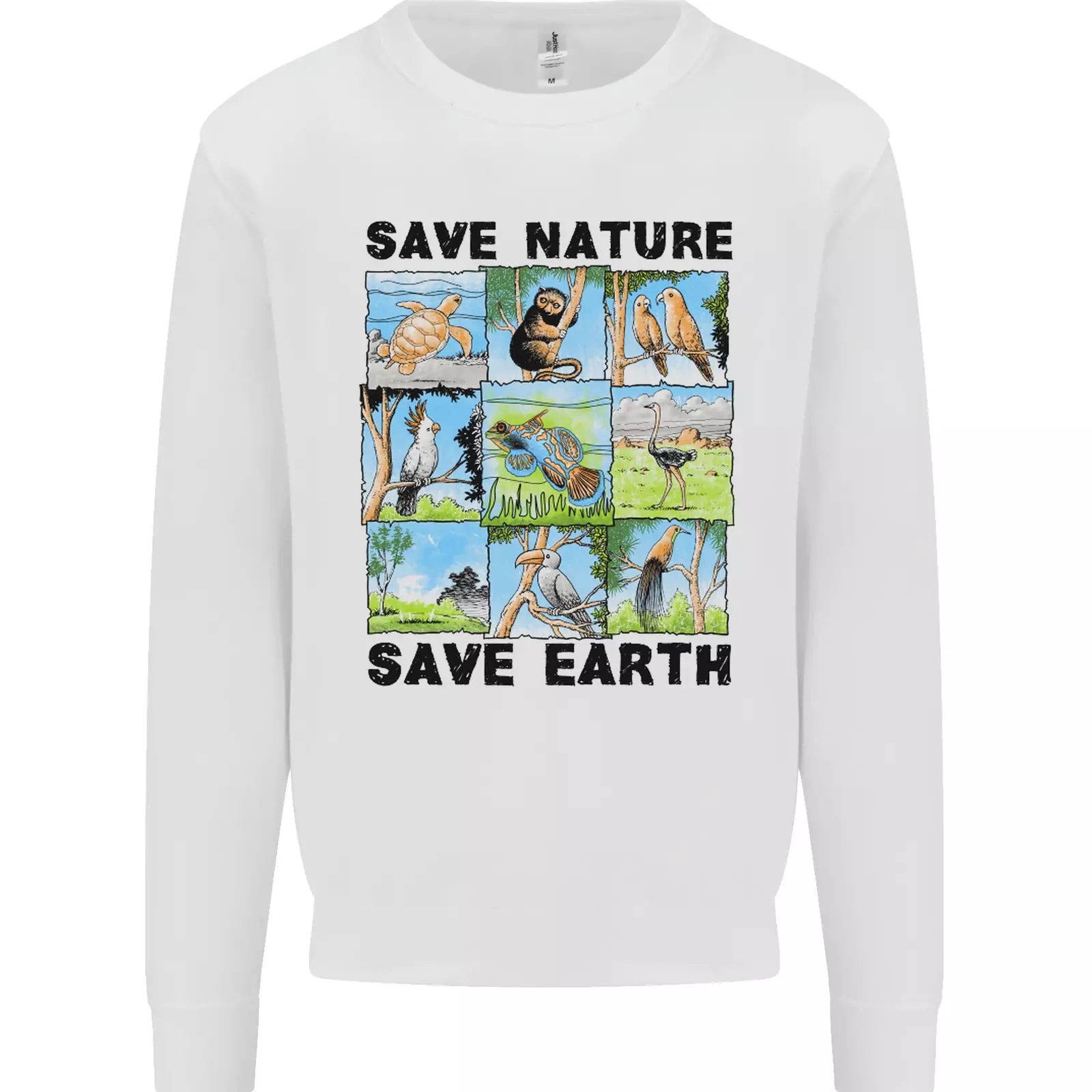 Save Nature Save Earth Ecology Environment Mens Sweatshirt Jumper