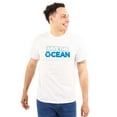 thumbnail image 1 of Save Ocean Earth Day Climate Change Plus Size Crewneck Graphic Tee Shirt Brisco Brands 2X, 1 of 5