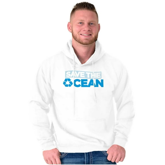 Save Ocean Earth Day Climate Change Unisex Plus Fleece Graphic Hoodie Brisco Brands 3X