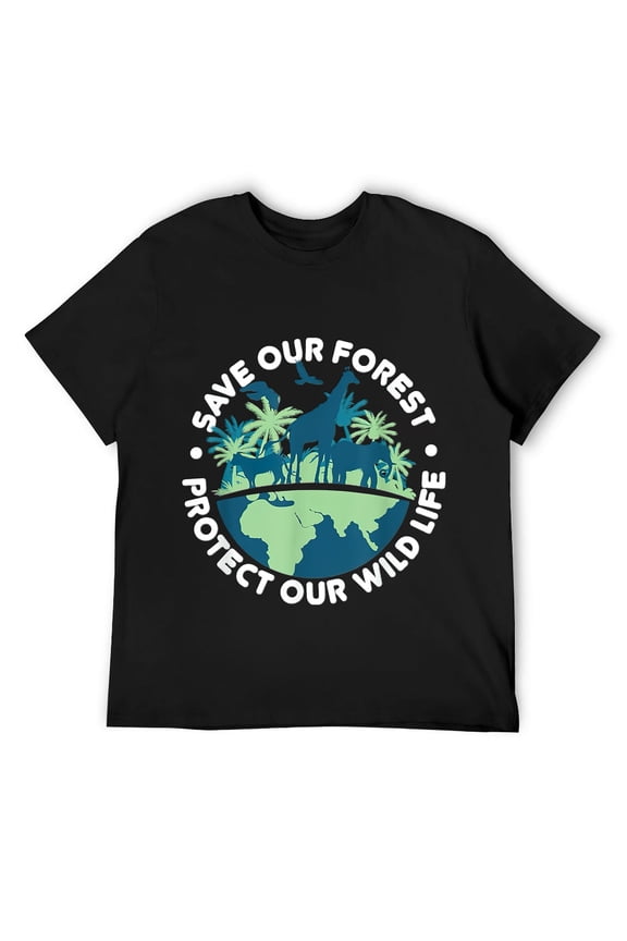 Save Our Forest Protect Our Wildlife Environmental T-Shirt Black 3XL