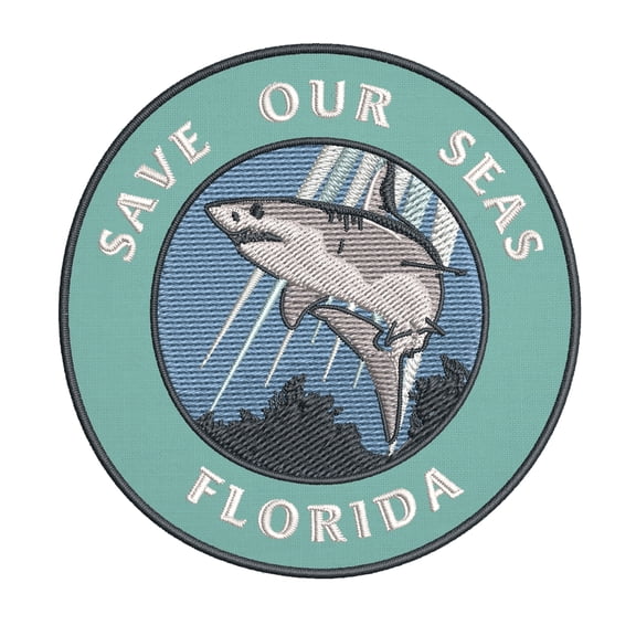 Save Our Seas! New Jersey 3.5 Inch Iron Or Sew On Embroidered Fabric Badge Patch Ocean Beach, Salt Life Iconic Series