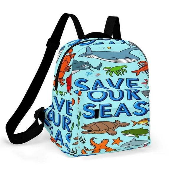 Save Our Seas Small Backpack Cute Mini Backpacks For Woman Lightweight Daypacks