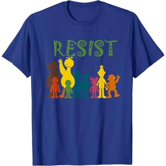 Save P.B.S Resist Rainbow Character Graphic Tee, Protest T Shirt, Hands-Off Tee, Retro Public Broadcasting Service Tee
