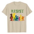 thumbnail image 1 of Save P.B.S Resist Rainbow Character Graphic Tee, Protest T Shirt, Hands-Off Tee, Retro Public Broadcasting Service Tee, 1 of 6