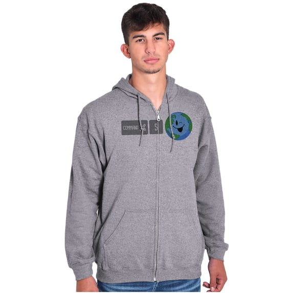Save Planet Earth Day Eco-Friendly Zip Up Hoodie Men's Women's Brisco Brands S