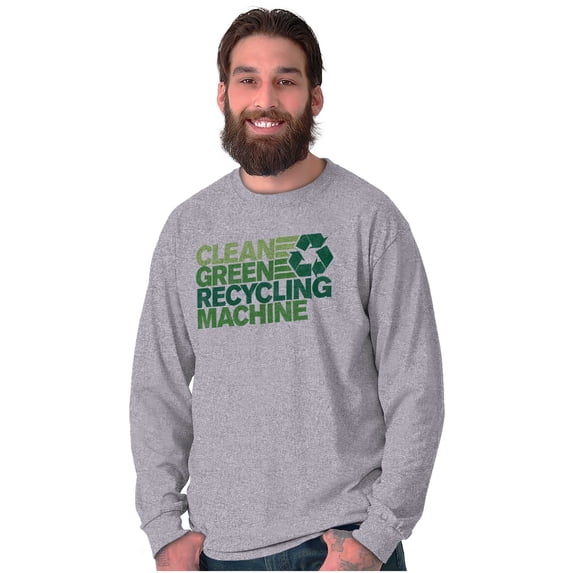 Save Planet Go Green Love Earth Day Plus Size Long Sleeve Graphic Tee Shirt Brisco Brands 2X