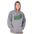 thumbnail image 1 of Save Planet Go Green Love Earth Day Unisex Fleece Graphic Zip Up Hoodie Brisco Brands 2X, 1 of 5