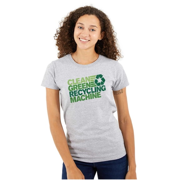 Save Planet Go Green Love Earth Day Womens Fitted Plus Size Graphic Tee Brisco Brands 2X