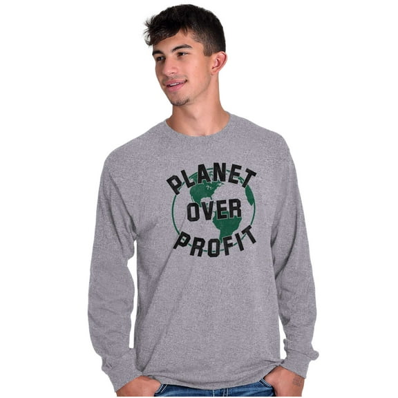 Save Planet Love Earth Climate Change Plus Size Long Sleeve Graphic Tee Shirt Brisco Brands 3X