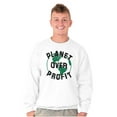 thumbnail image 1 of Save Planet Love Earth Climate Change Unisex Plus Fleece Graphic Sweatshirt Brisco Brands 2X, 1 of 5