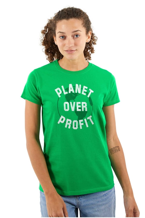Save Planet Love Earth Climate Change Womens Fitted Plus Size Graphic Tee Brisco Brands 2X