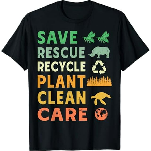 Save Rescue Animals Recycle Plastic Earth Day 2024 TShirt