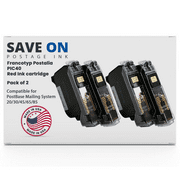 Save On Postage Ink Compatible Pic40 Red Ink Francotyp Postalia Postage Meter Cartridge   Ink Cartridge for PostBase Mailing System 20/30/45/65/85   Pic40 Red Fluorescent Postage Meter Ink Cartridge