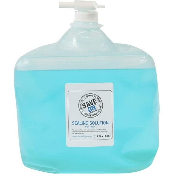 Save On Postage Ink E-Z Seal Sealing Solution - Sealing Solution for DM Series Mailing System - PB E-Z Seal- Postage Meter Sealing Solution (2.5 Gallon)