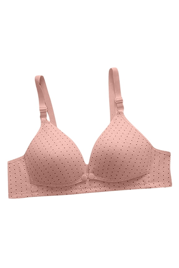 Save On Pregnant Breastfeeding Bra,Women Seamless Nursing Bras Front Buckle Cotton Brassiere Maternity Bras Underwire Bra Comfortable Convenient Underwear Polka Dots Corset