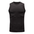 thumbnail image 1 of Save On Quick Dry Sleeveless Shirts for Men Ultra Soft Athletic Stretch Tank Tops Round Neck Tee Camisole Plain Basic Tee Shirts Slim Fit Textured Camis Workout Running Gym Vest Shirts, 1 of 7
