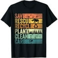 thumbnail image 1 of Save Rescue Recycle Plant Clean Care Earth Day Animals T-Shirt, 1 of 5