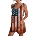 thumbnail image 1 of Save On Summer Jumpsuits for Women 2025 Independence Day Romper Wide Leg Shorts Bib Overalls American Flag Sleeveless Rompers Baggy Boho Overalls beach holiday outfits, 1 of 5