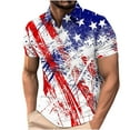 thumbnail image 1 of Save On Summer Polo Shirts For Men Independence Day Patriotic Collared Tee Shirts Ultra Soft Short Sleeve Tunic Tops Causal Retro Sweatwear Usa Flag Star Stripe Top Beach Holiday Outfits, 1 of 5
